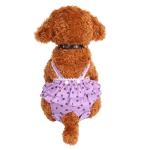 Menstrual Physiological Pants For Pet Dog Polka Dot Skirt And Bib Physiological Pants, Size: XL(Purple)
