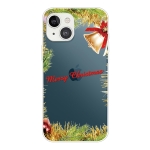 Christmas Series Transparent TPU Protective Case For iPhone 13(Wheatgrass Bell)