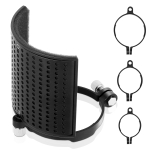 TEYUN PS-4×3 Condenser Microphone U-shaped Blowout Cover Desktop Bracket Audio Accessory Clip(Black)