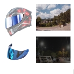Motorcycle Helmet Visor Anti-UV Wind Shield Lens For AGV K1 / K3SV / K5(Electroplated Blue)